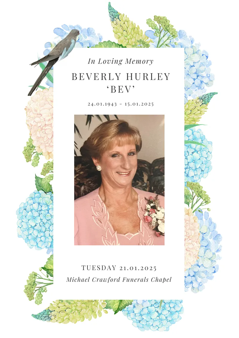 Order Of Service Printing - Michael Crawford Funerals Bacchus Marsh